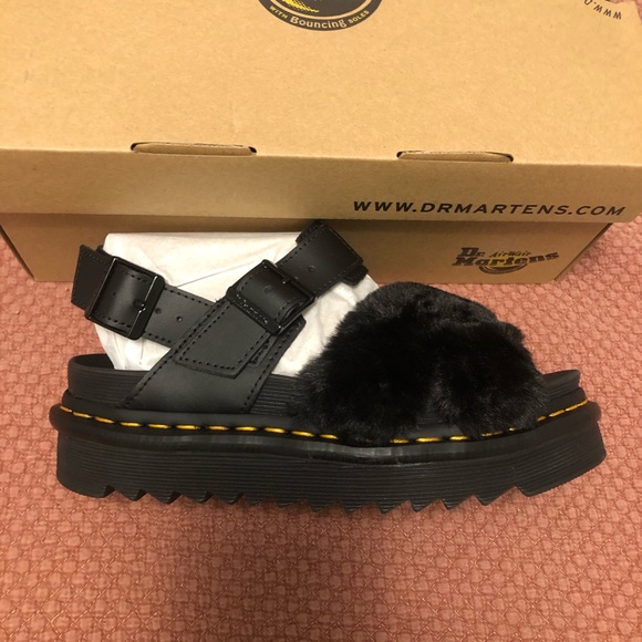 Dr. Martens Shoes - Dr Martens Voss II fluffy sandals new in box